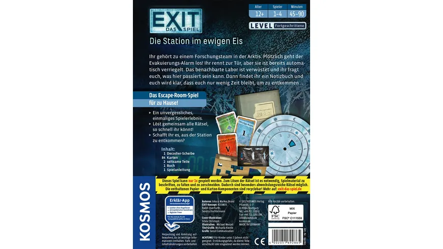 KOSMOS - EXIT - Das Spiel - Die Station im ewigen Eis