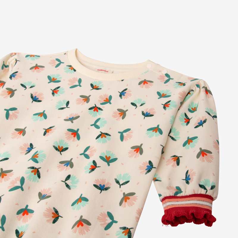 Robe-sweat bébé fille herbier blanche Catimini