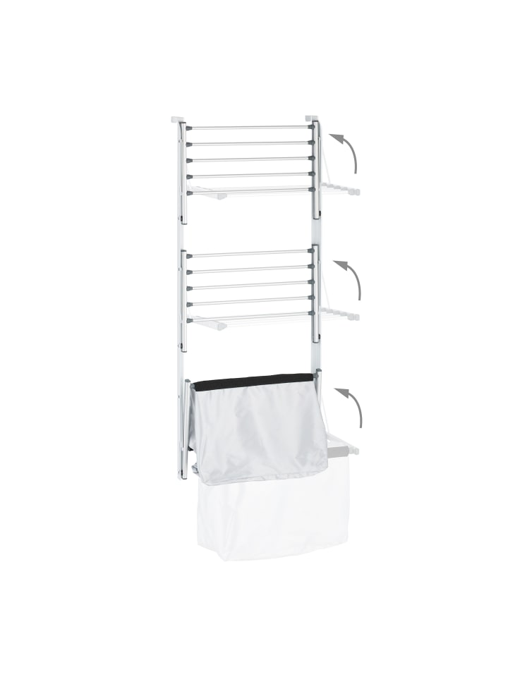 relaxdays Wäscheständer in Silber - (B)47 x (H)125 x (T)36 cm günstig kaufen onesize