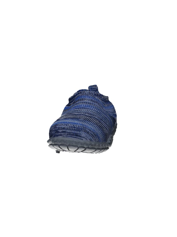 Playshoes Hausschuh Strick in Blau günstig kaufen