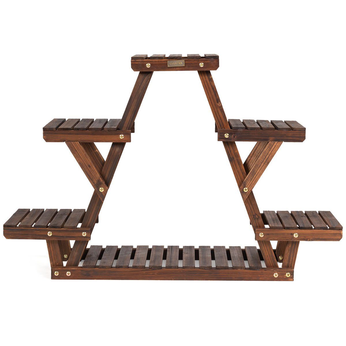COSTWAY Blumenständer, Blumenregal mehrstöckig, 99 x 25 x 64cm