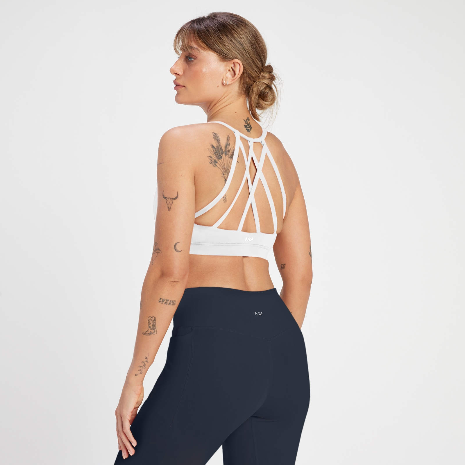 Brassière de sport à bretelles MP Adapt pour femmes - Blanc