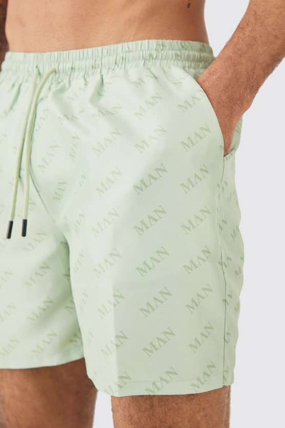 Mittellange Man Badehose