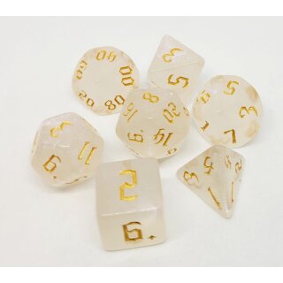 Würfelset Milky Shine: Gold (7)