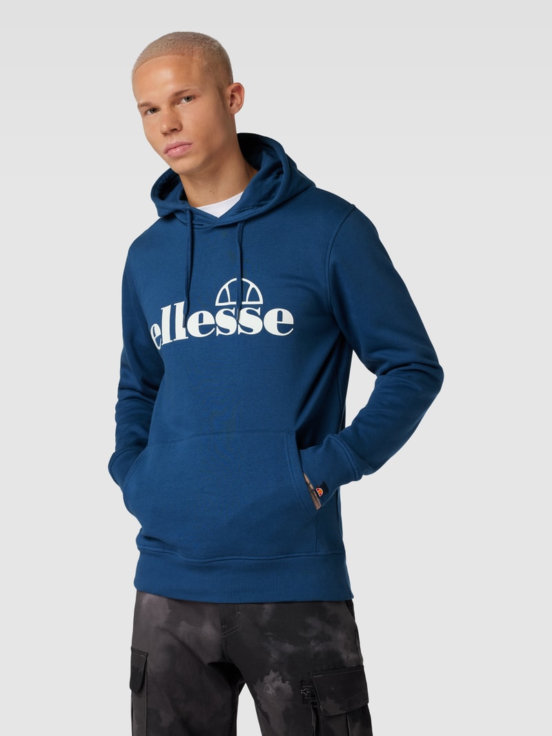 Hoodie mit Label-Print Modell 'Oodia' in blau