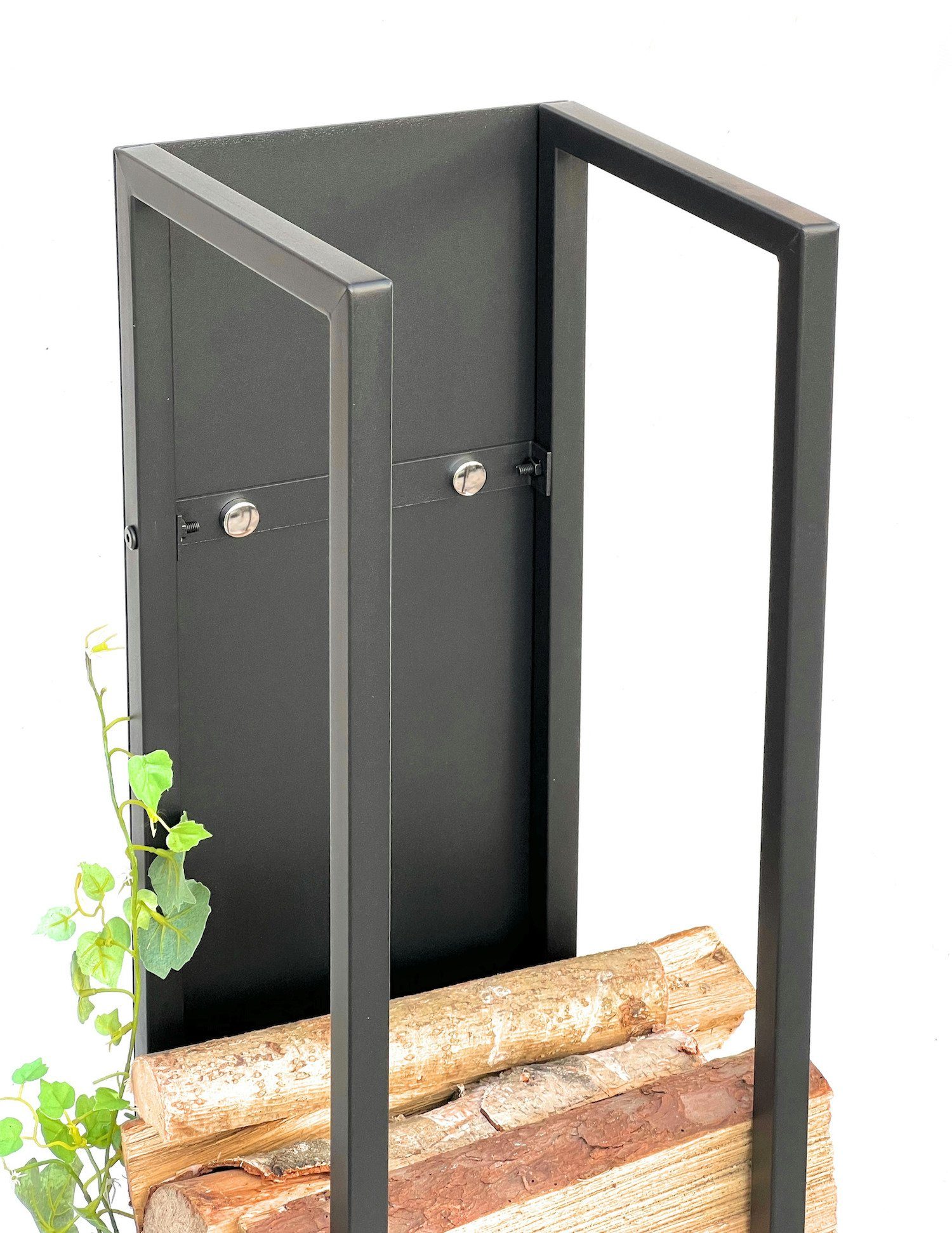 DanDiBo Kaminholzregal DanDiBo Kaminholzregal Metall Schwarz Kaminholzständer 100 - 120 cm