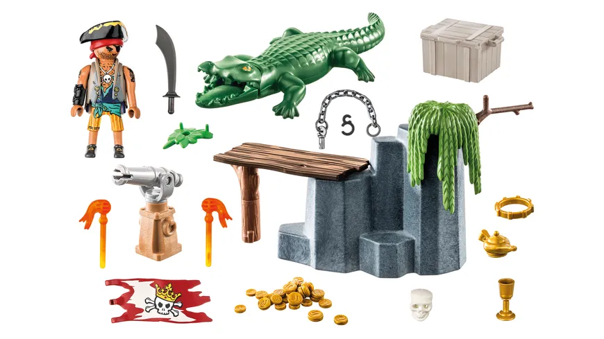 PLAYMOBIL 71473 - Pirates - Pirat mit Alligator