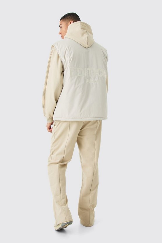 Oversize Weste mit Trichterkragen