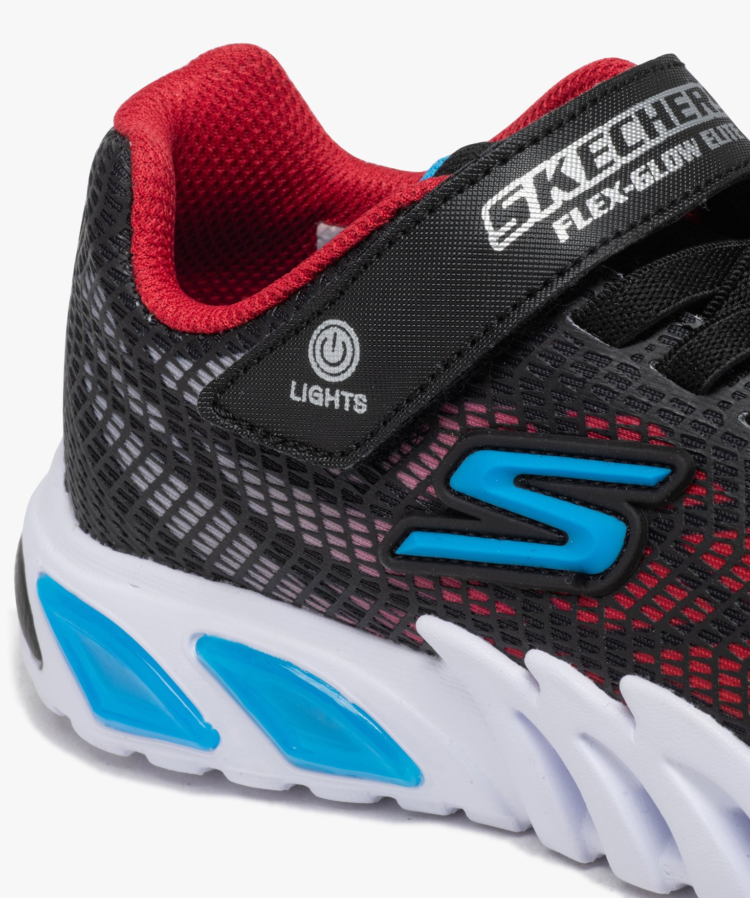 Baskets Garçon style running à semelle lumineuse - Skechers noir | GEMO