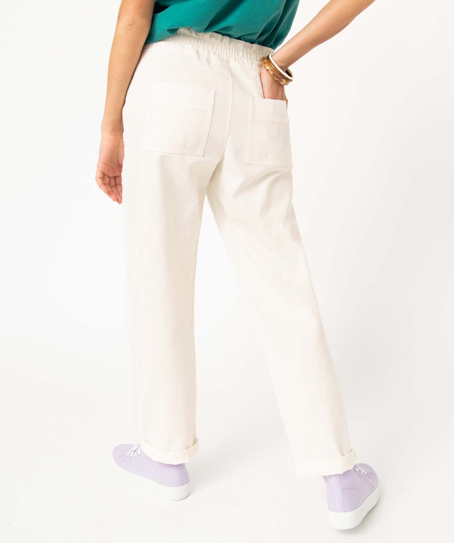Jean femme coupe ample - Camps United ecru | GEMO