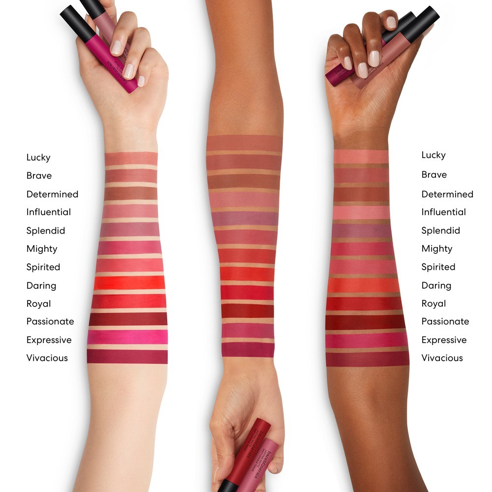 Rossetto liquido opaco a lunga durata bareMinerals