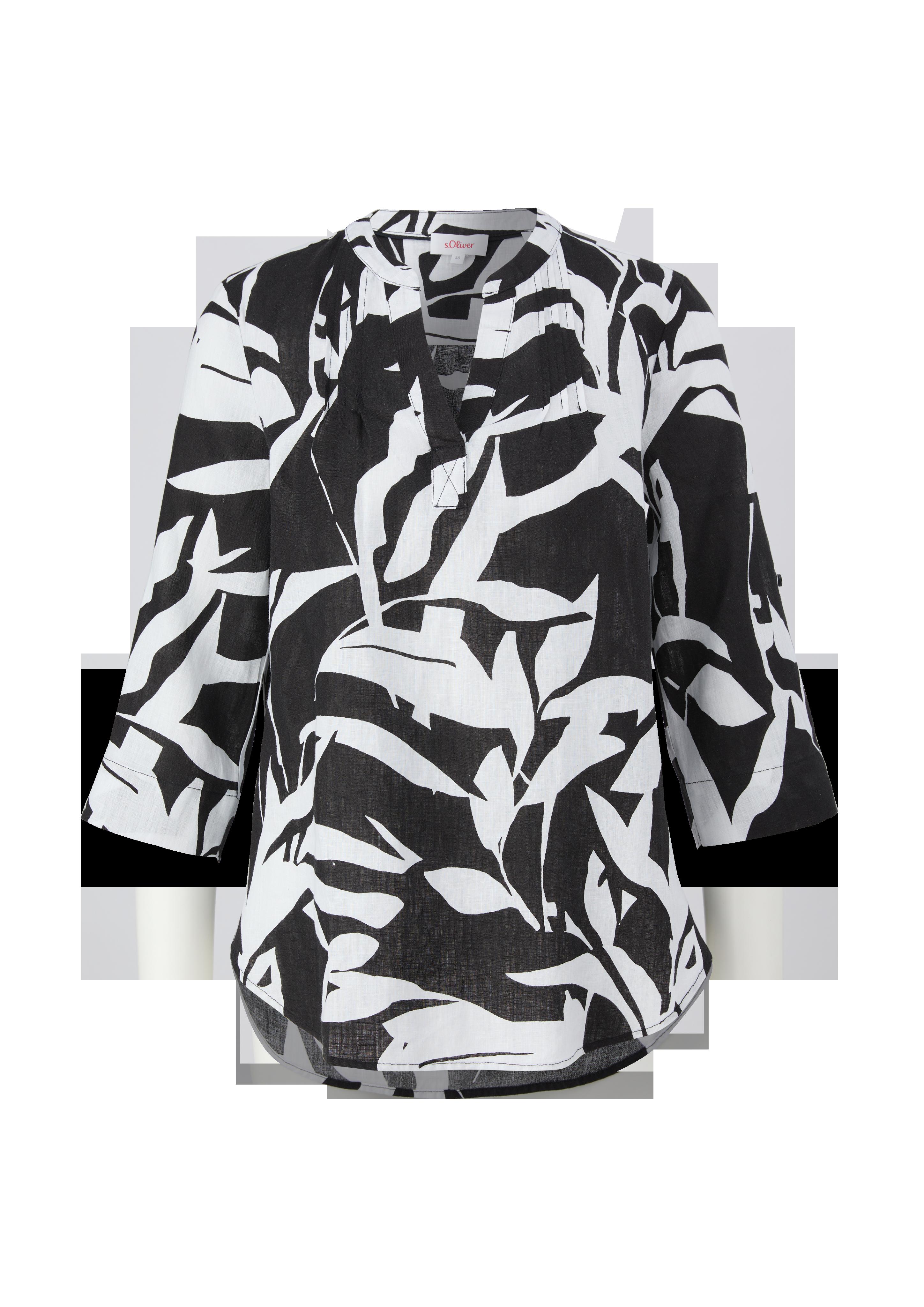 Leinenbluse mit Pintucks  2131860-99A3