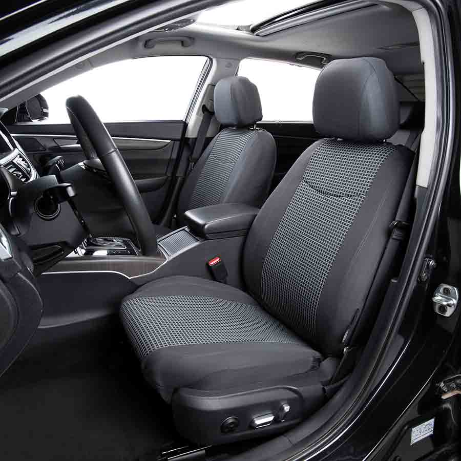 NORAUTO Sitzbezug für 2 Vordersitze, Design PLUTO silber-grau - ATU