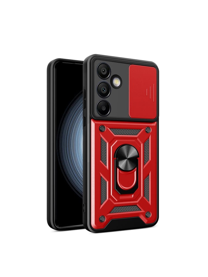 COFI 1453 Hybrid Armor Camshield Bumper Handyhülle Hülle mit Ring kompatibel mit in Rot günstig kaufen S