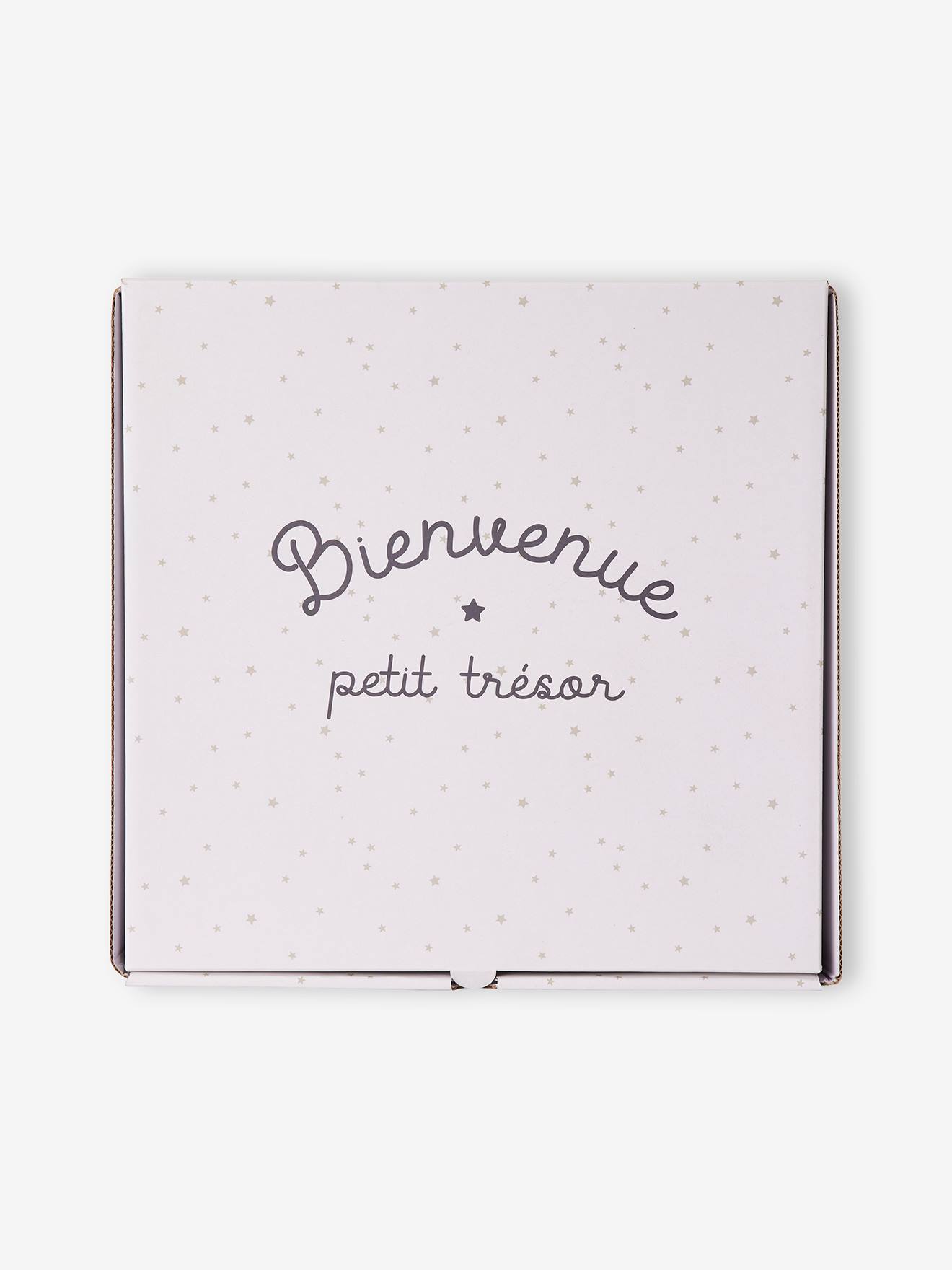 Vertbaudet 4-teiliges Baby-Geschenkset Oeko-Tex, personalisierbar - wollweiß