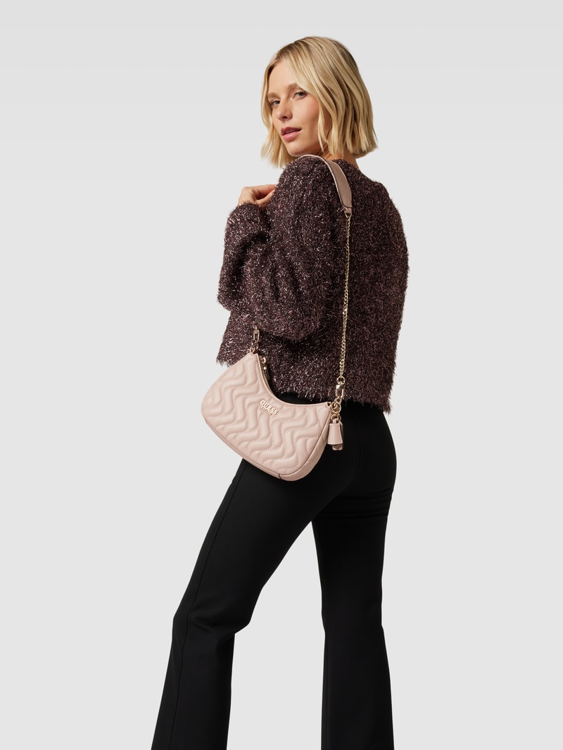 Handtasche mit Steppnähten Modell 'ECO' in altrosa