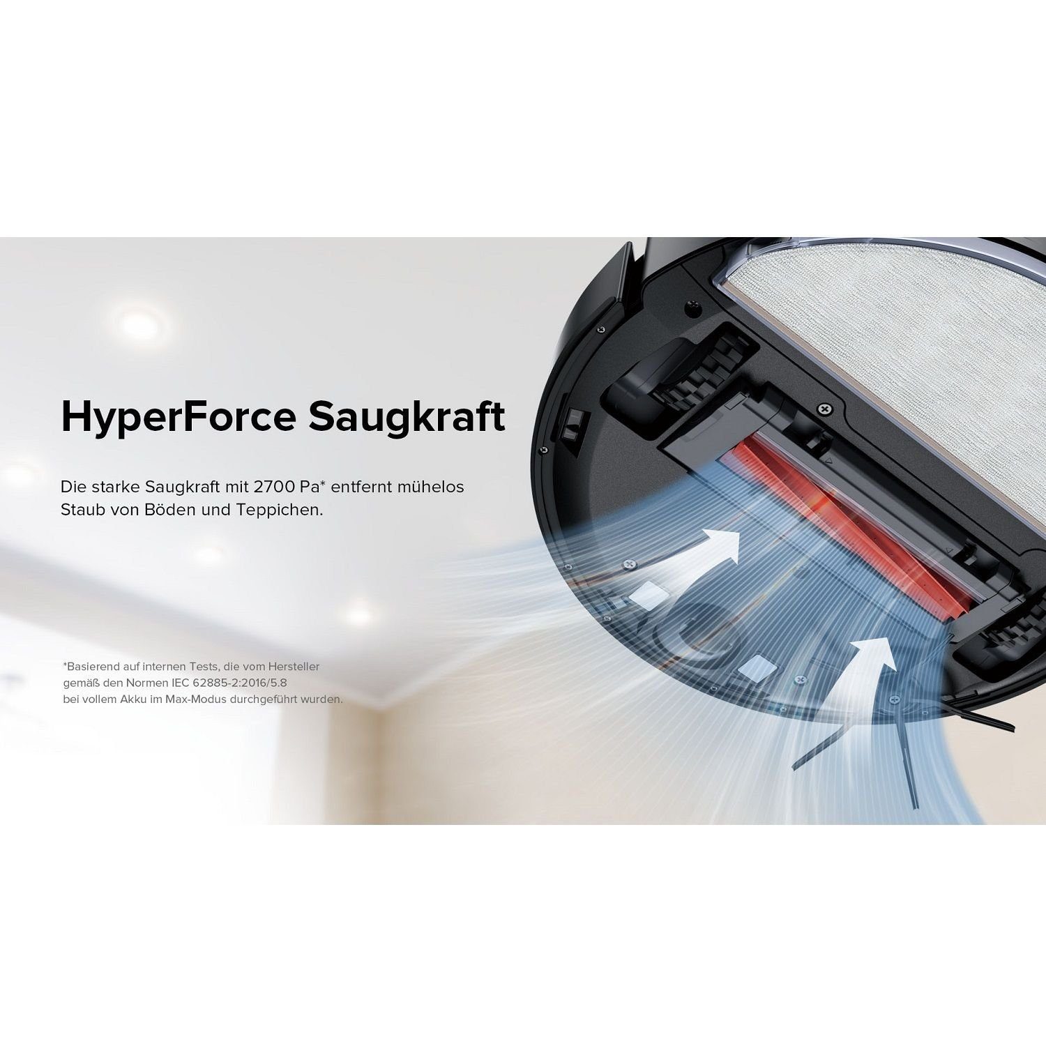Roborock Akku-Hand-und Stielstaubsauger Q7 Vacuum Cleaner Saug- Wischroboter LiDAR Navigation 2700Pa, 58 W