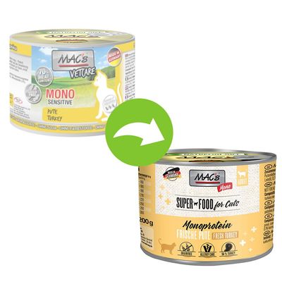 Sparpaket MAC´s Cat Mono Sensitive 24 x 200 g