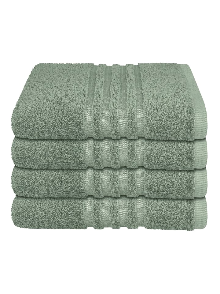 Schiesser Handtuch Milano im 4er Set in Hellgrün günstig kaufen 50 x 100 cm
