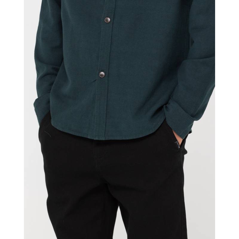 RUSTY LINEN WORKWEAR LONG SLEEVE SHIRT Langarmhemd Herren