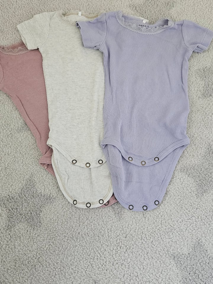 name it Baby Body 3-er Stück Set T-Shirt Kurzarm Oberteil NBFKAB in Rosa günstig kaufen 62