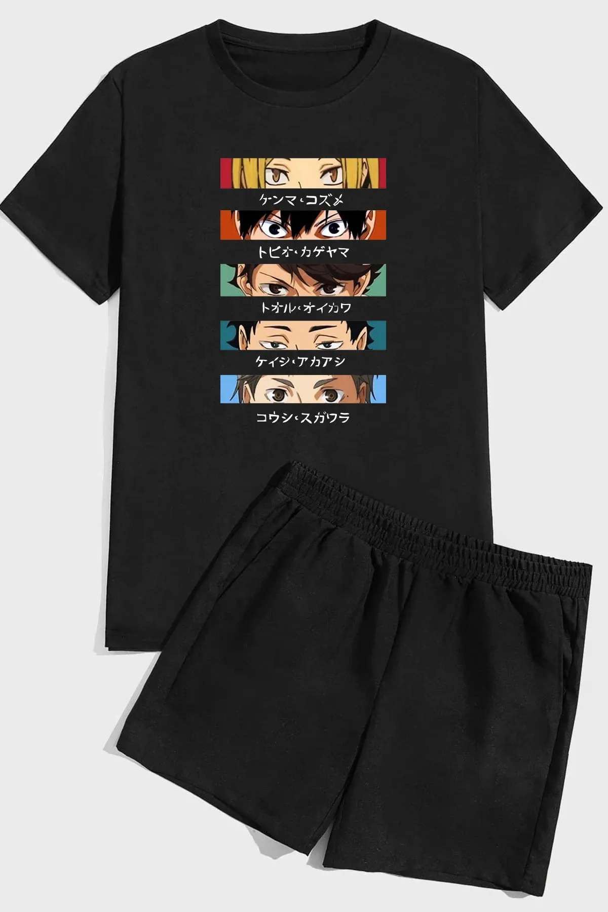 uyguntarz  Cosplay Haikyuu Print Shorts Set