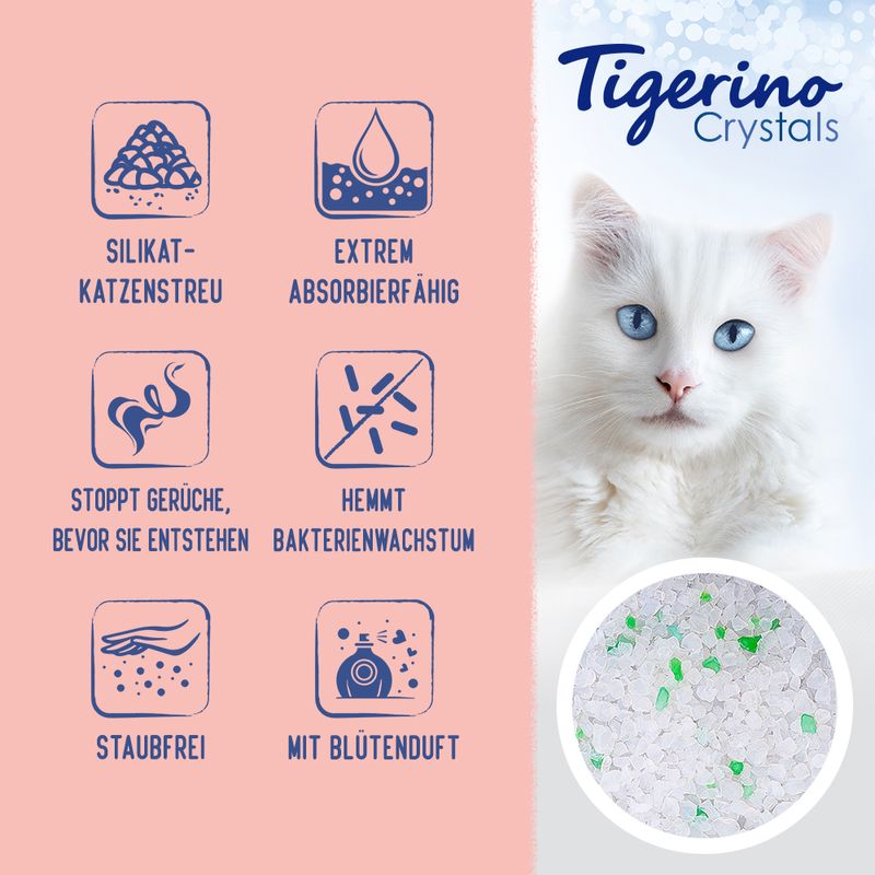 Tigerino Crystals Katzenstreu - Blütenduft