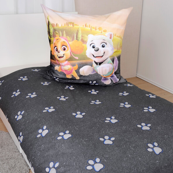 Bettwäsche Paw Patrol, 135 x 200 cm, anthrazit