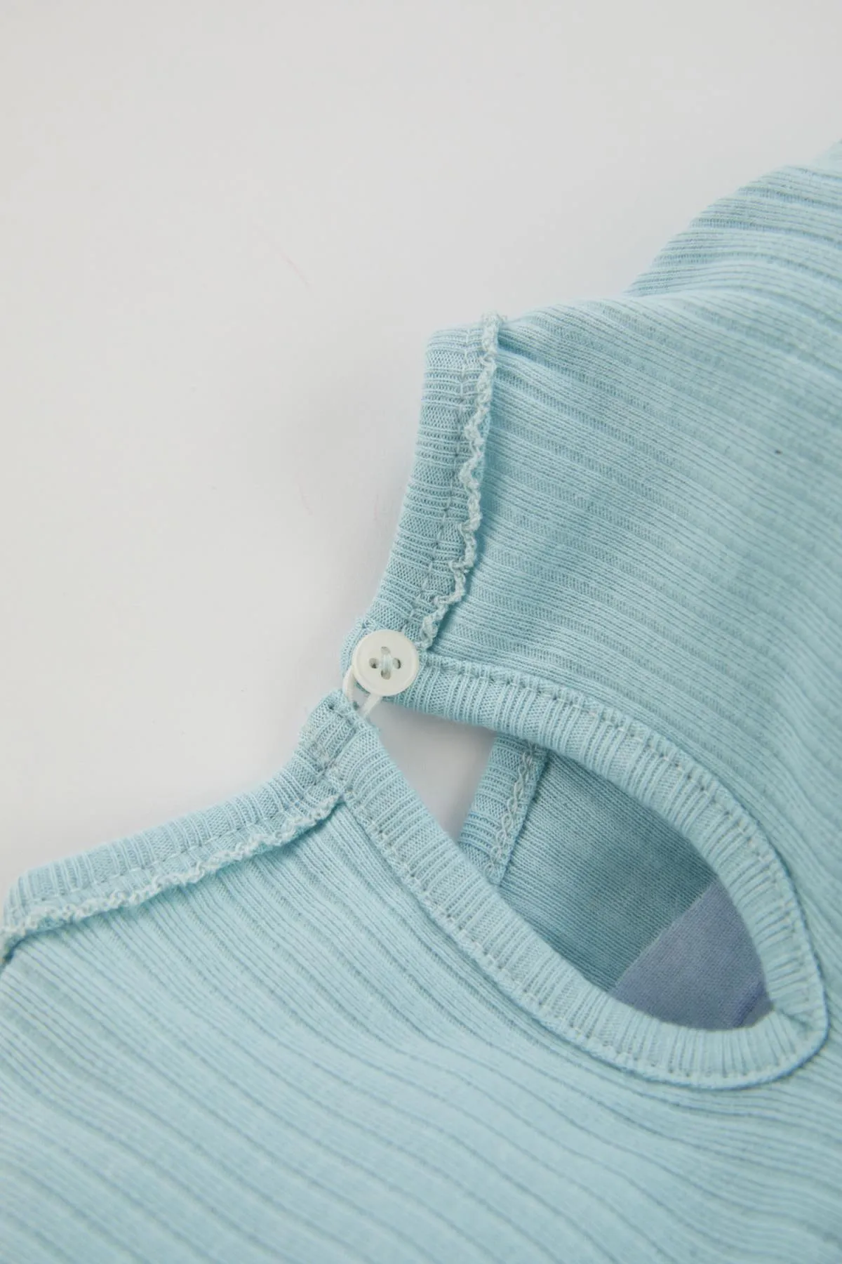 DeFacto  Baby-Mädchen-Pyjama-Set mit besticktem, langärmligem, geripptem Leibchen