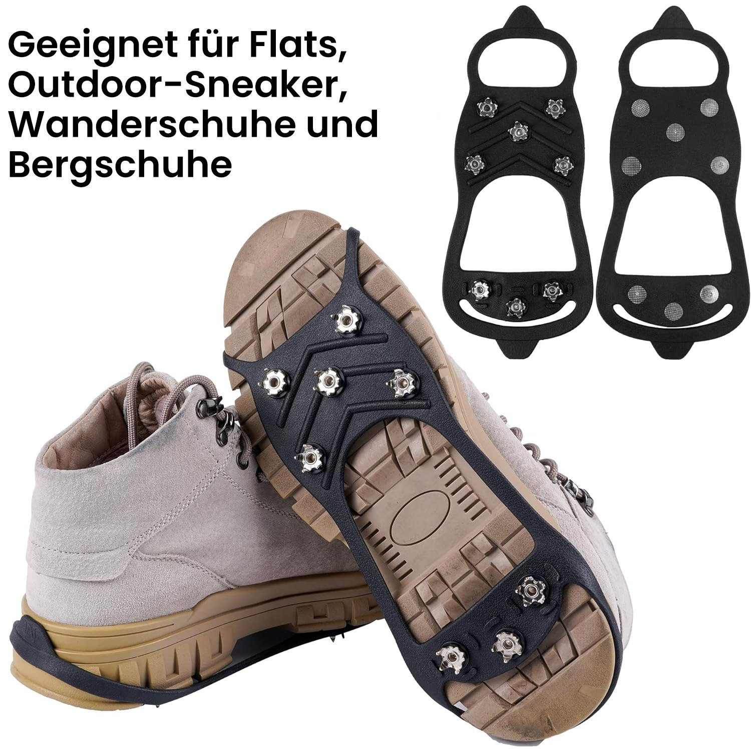 Daisred Steigeisen 2 Paar Schuhspikes für Schuhe Wanderschuhe