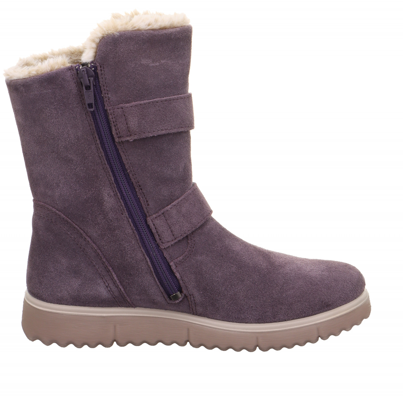 LORA - Lila Stiefel mit Reißverschluss