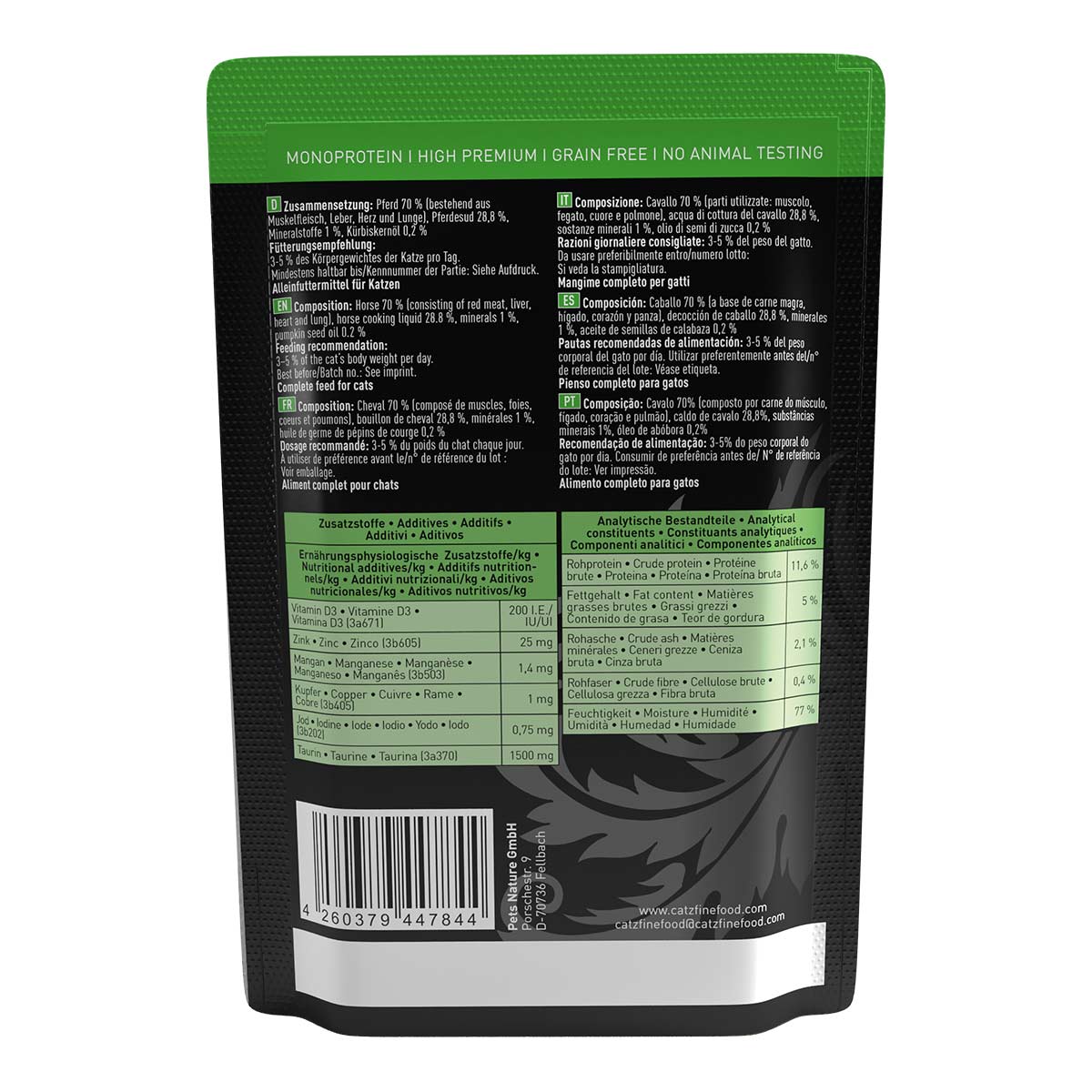 catz finefood Purrrr N° 123 - Pferd 8x85g kaufen bei ZooRoyal