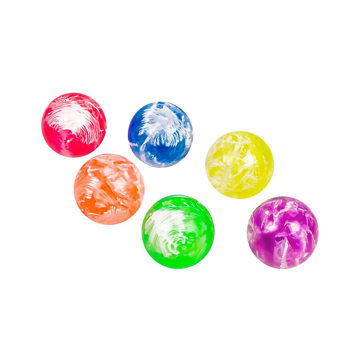 6 Flummis in verschiedenen Farben