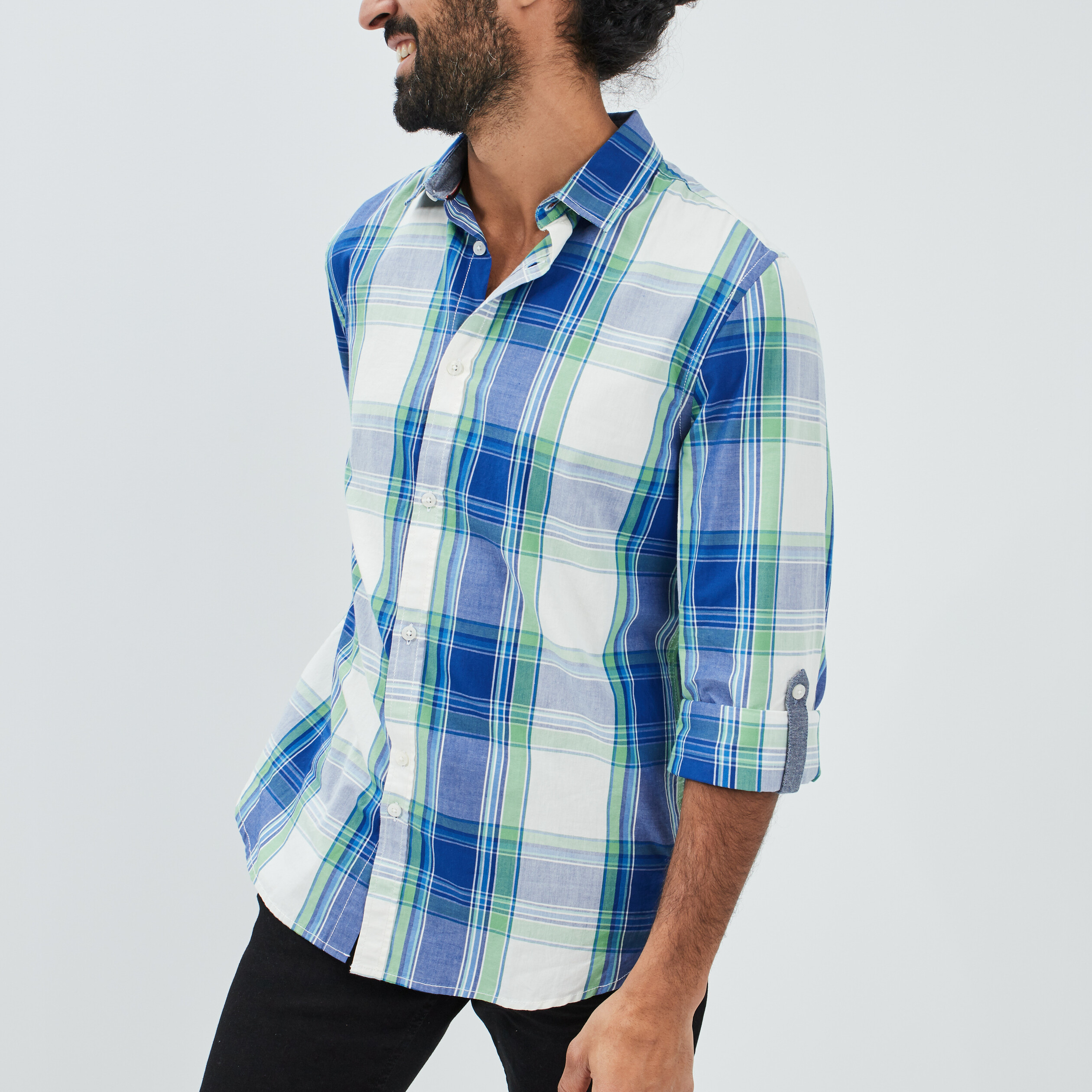 Chemise droite manches 3 4 ivoire homme | La Halle