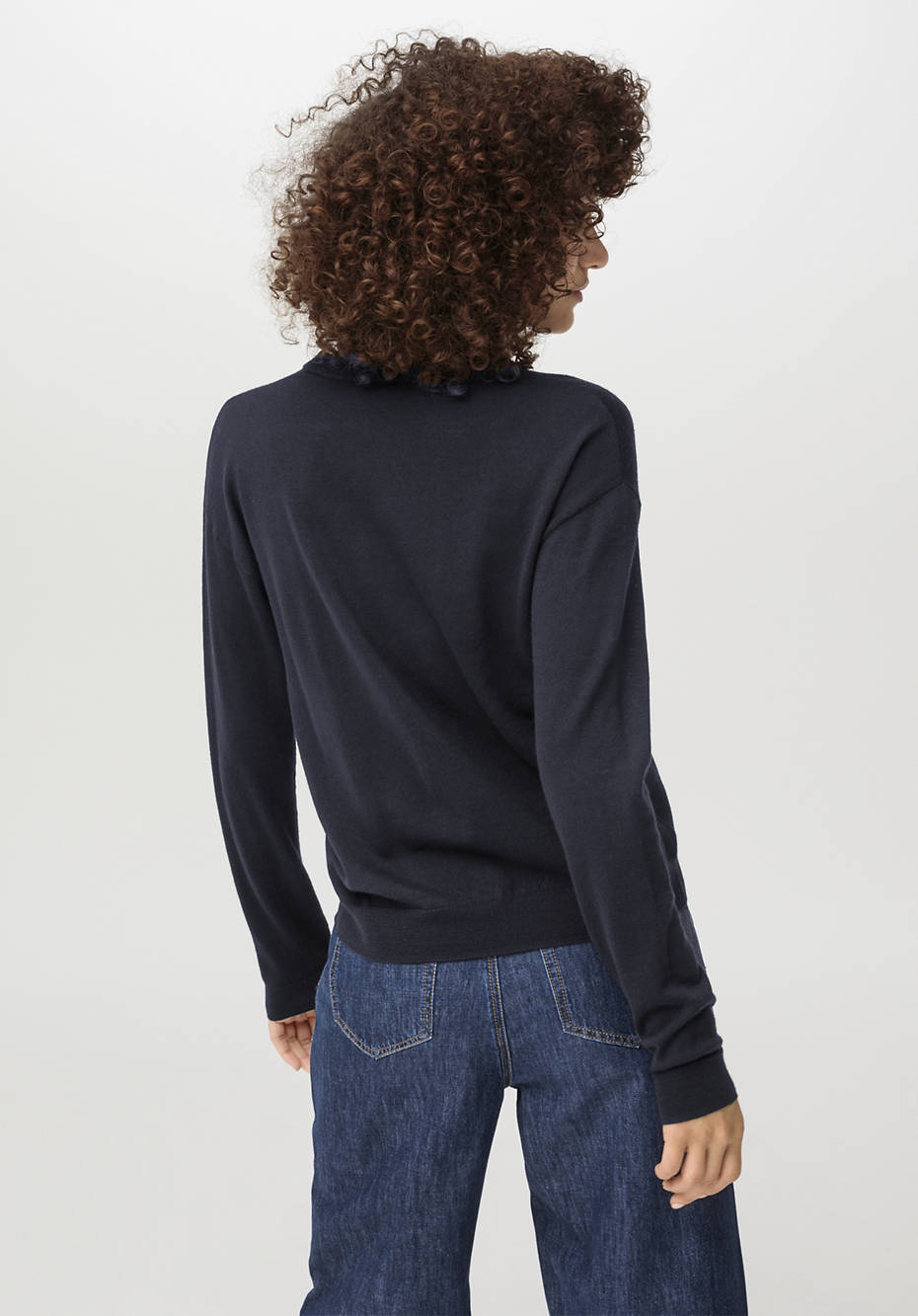 Rundhals-Pullover aus reiner Bio-Merinowolle