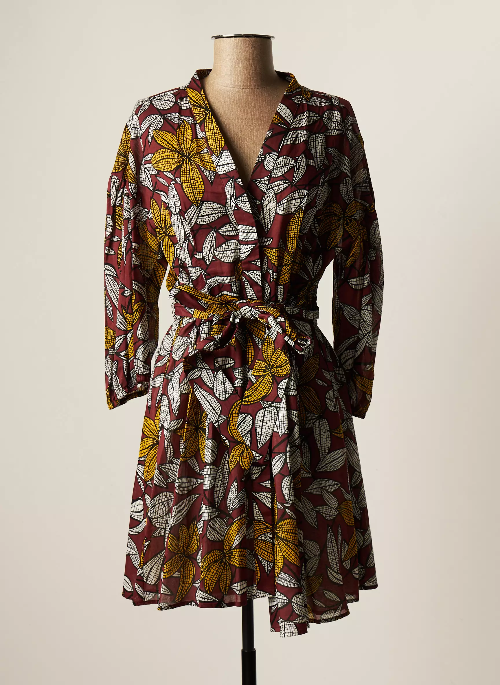 Suncoo Robes Mi Longues Femme couleur marron