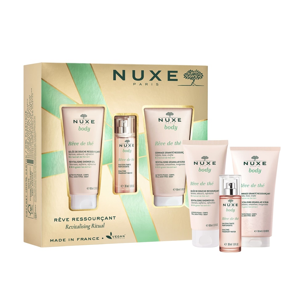 Nuxe Coffret soin corps | Coffret Rêve Ressourçant au Thé | Nuxe Coffret de Noel