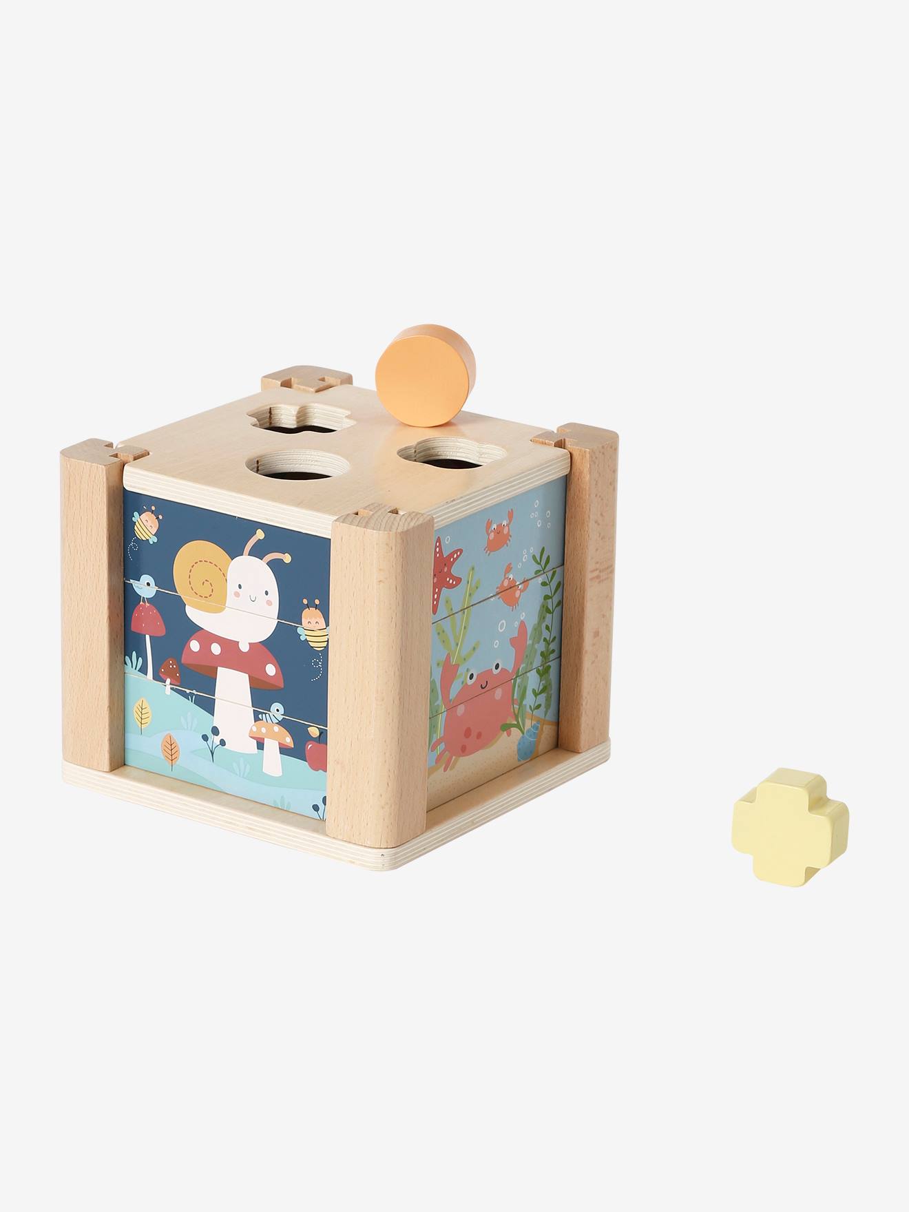 Vertbaudet Baby Activity-Würfel Holz FSC - grün