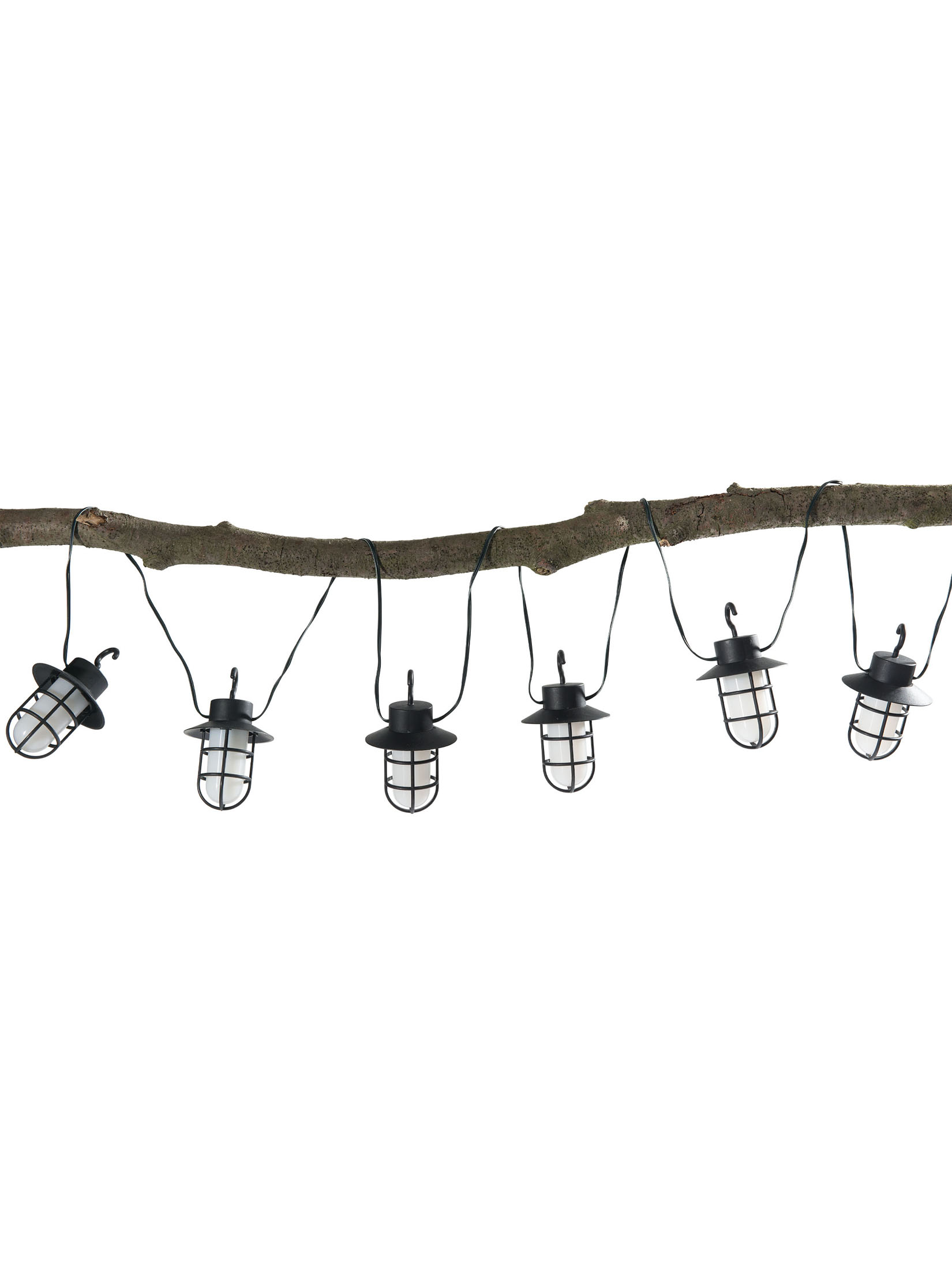 Laternenkette Lichterkette, Schwarz