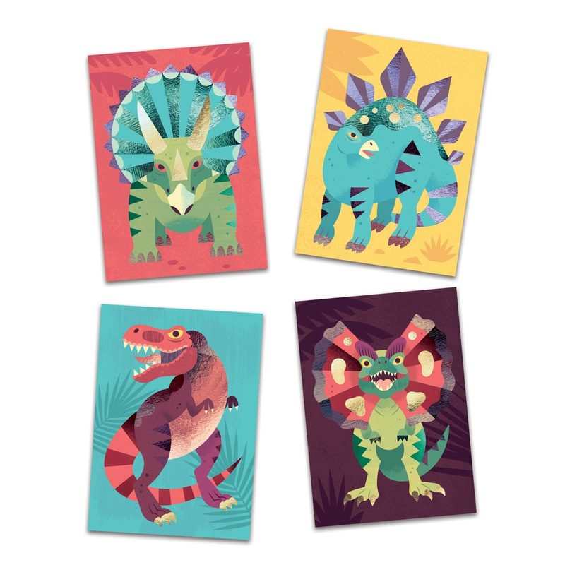Coffret tableaux à métalliser Jurassic Djeco