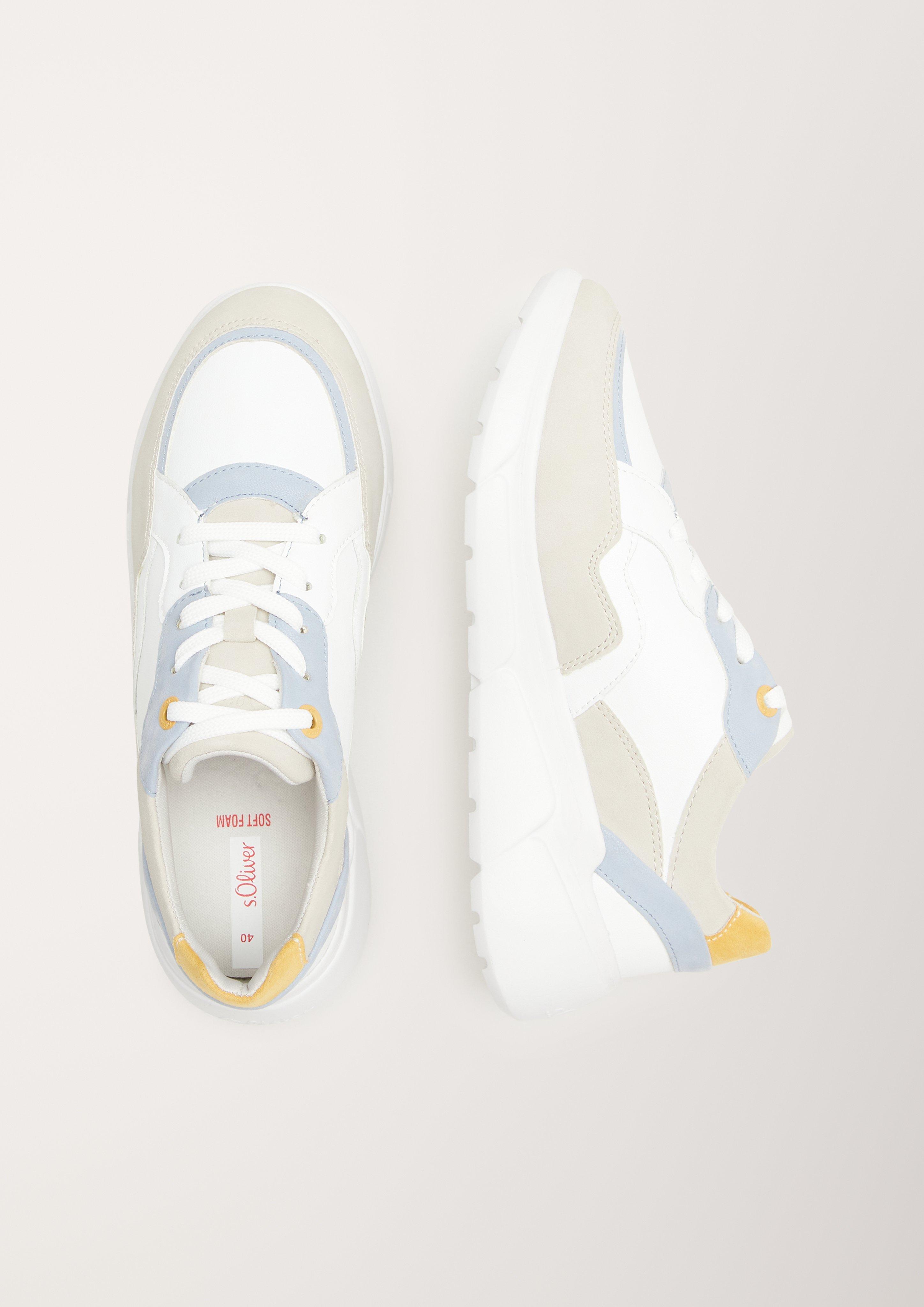 Vegane Sneaker im Materialmix  6005325-183