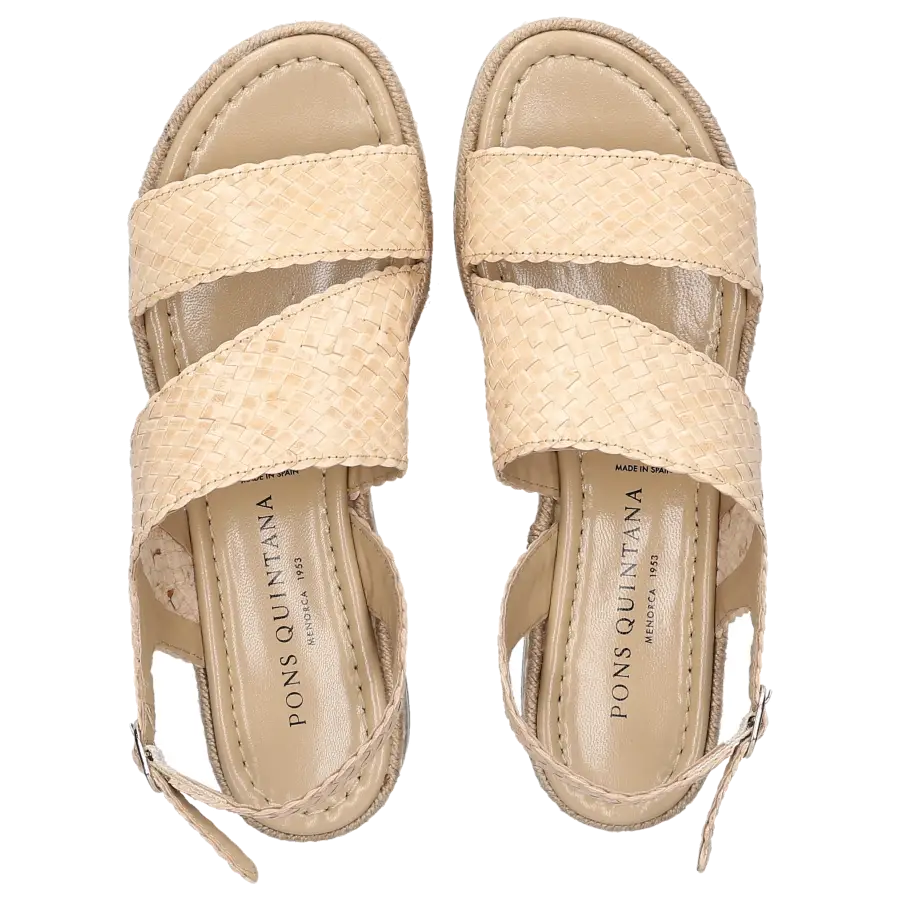 Pons Quintana - Plateausandalen MILAN Kalbsleder - beige
