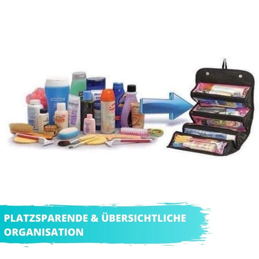 MAVURA Kulturbeutel Roll&Go Faltbare Kosmetiktasche Kosmetikbeutel Kulturbeutel Kulturtasche Schminktasche Waschtasche