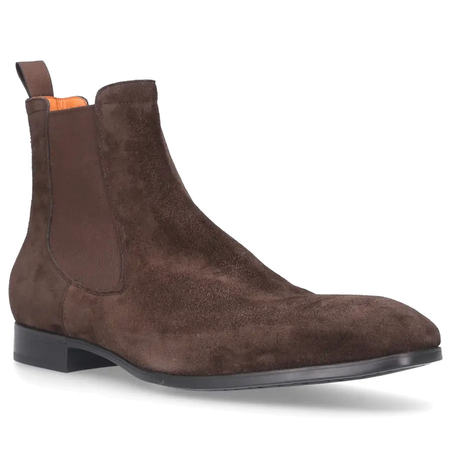 Santoni - Chelsea Boots 13414 Veloursleder - braun