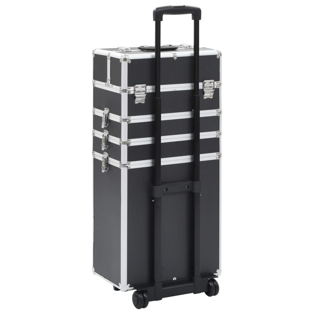 vidaXL Kosmetik-Koffer Kosmetikkoffer Aluminium Schwarz