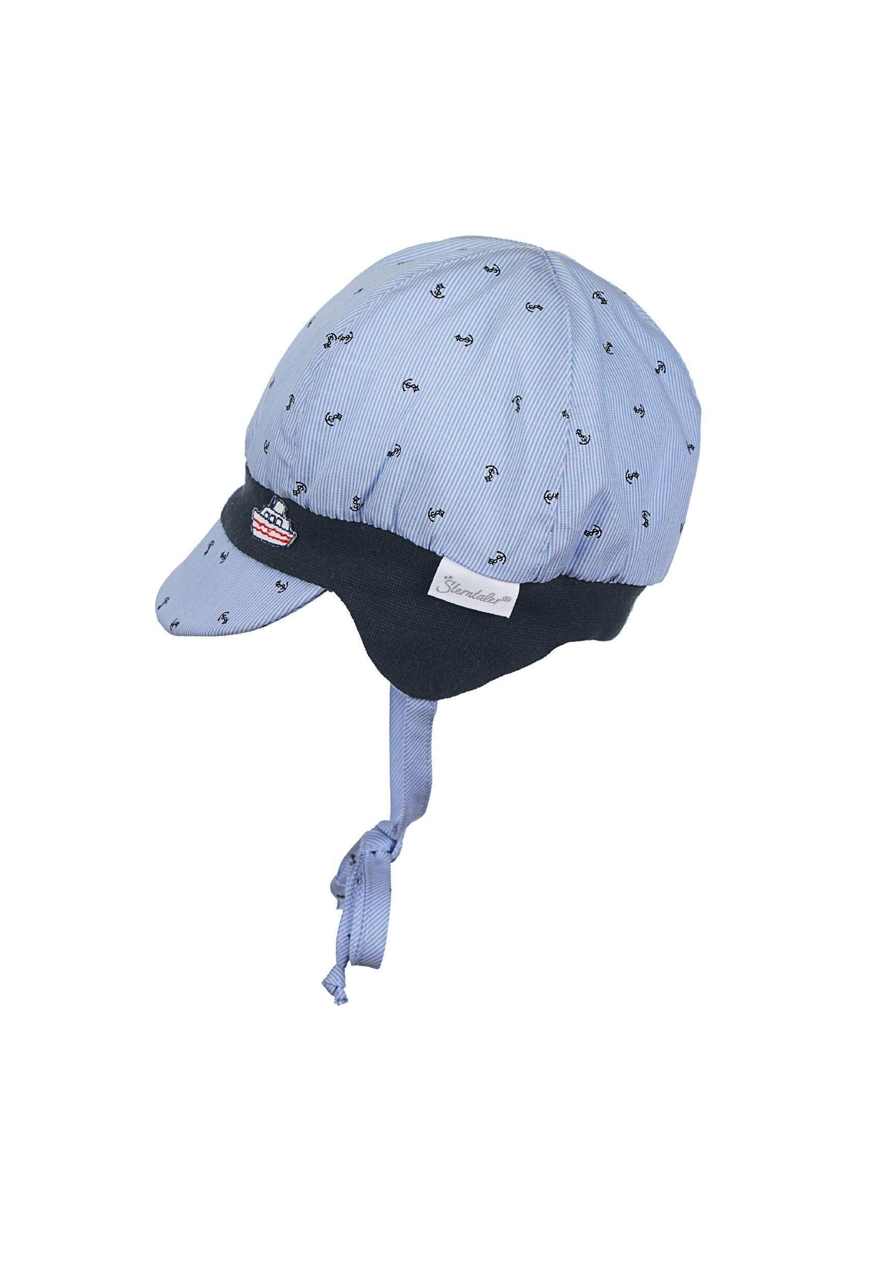 Ballonmütze in Himmelblau mit Ankern und UV 30