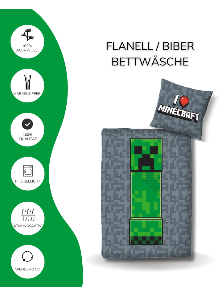 Minecraft Bettwäsche-Set Biber 