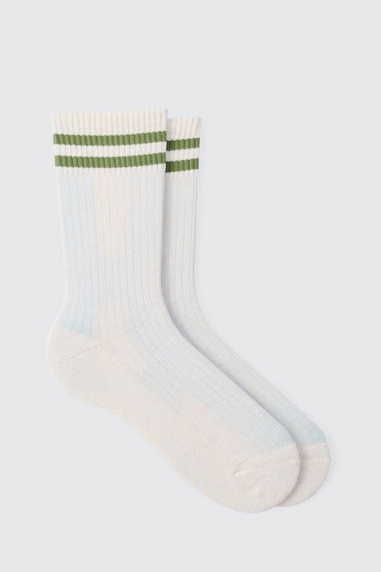 Gestreifte Socken in Waffeloptik