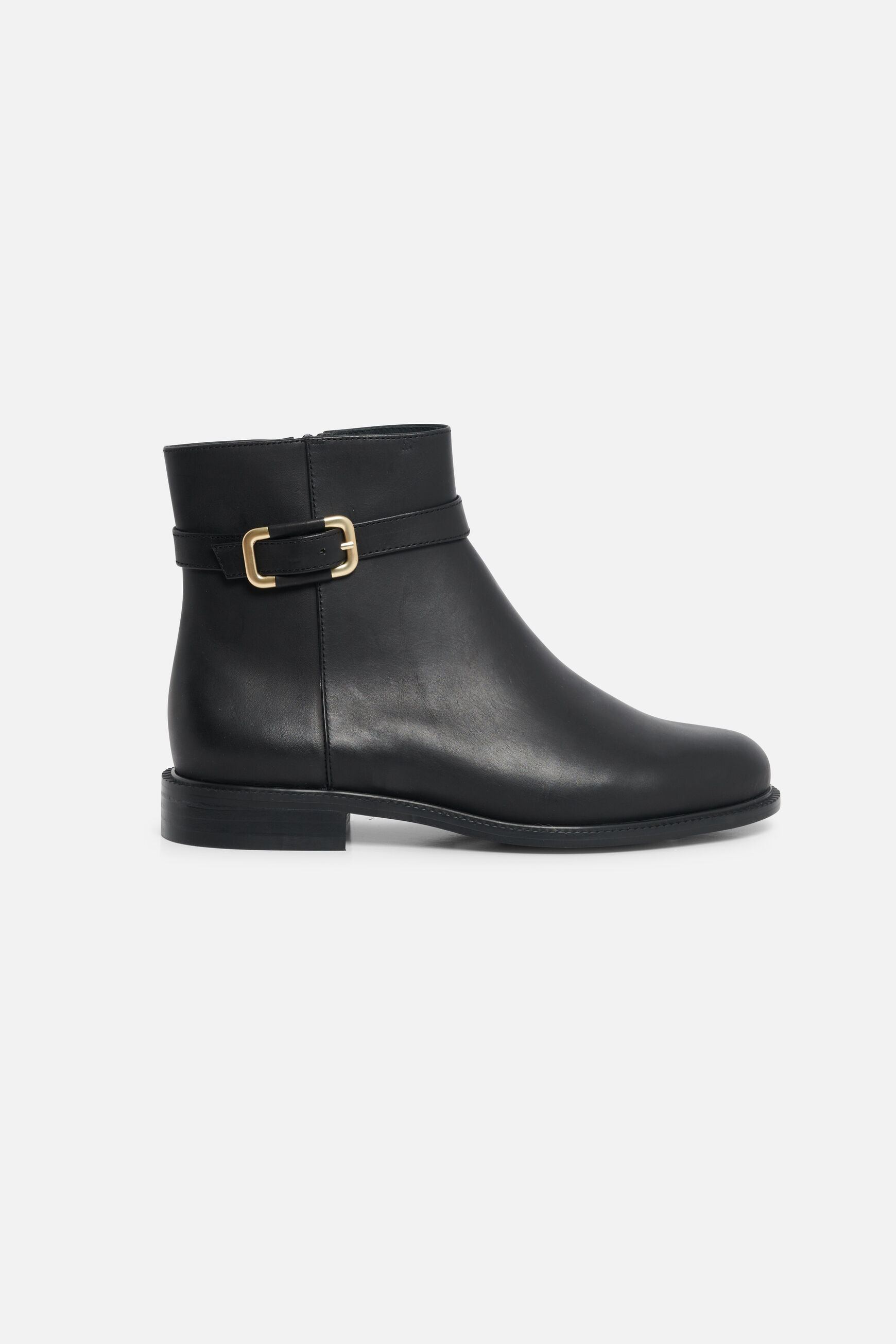 bottines odile 100% cuir noir femme