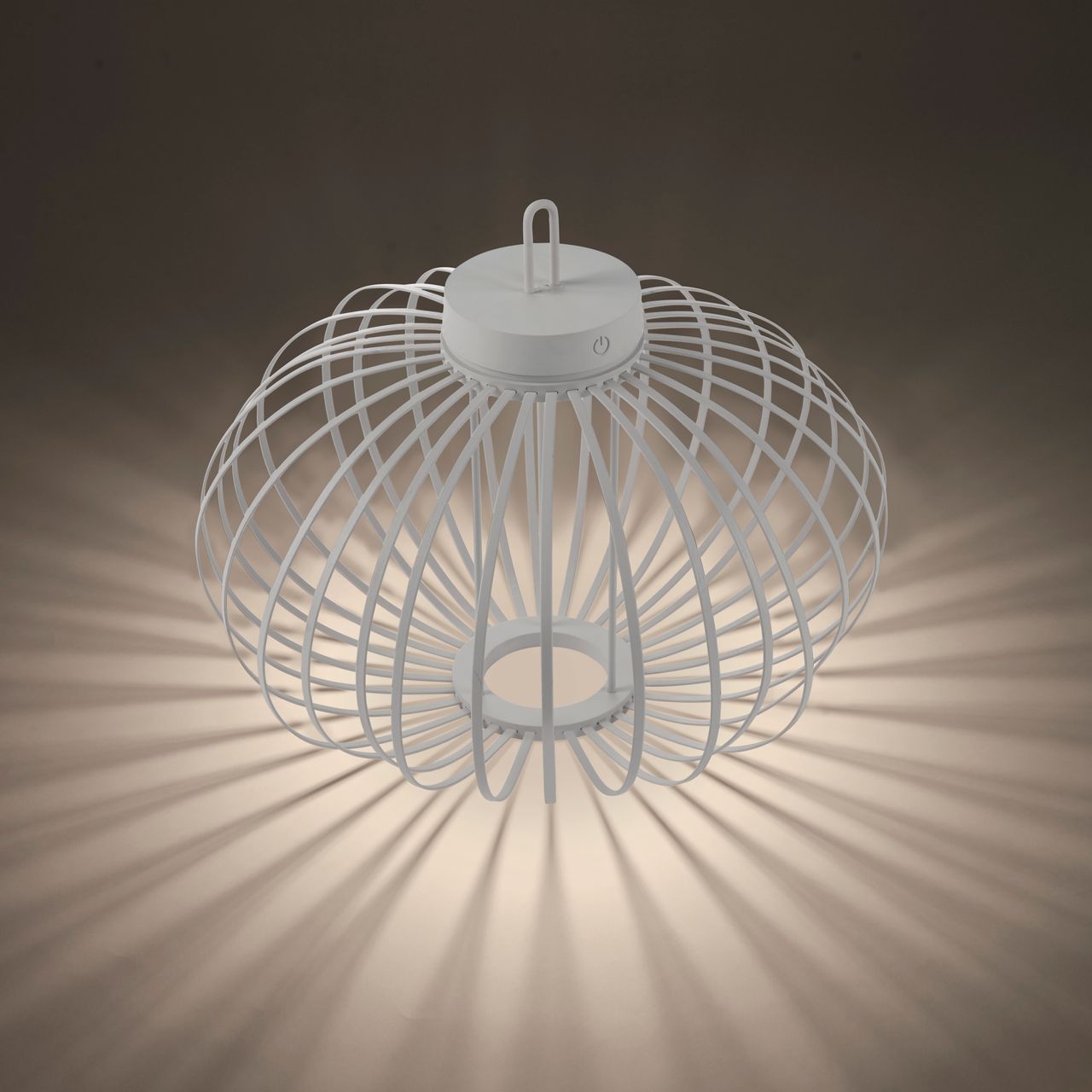 JUST LIGHT Akku Pendelleuchte AKUBA, 1x LED-Board/1,50Watt/2700Kelvin, IP44, Weiss